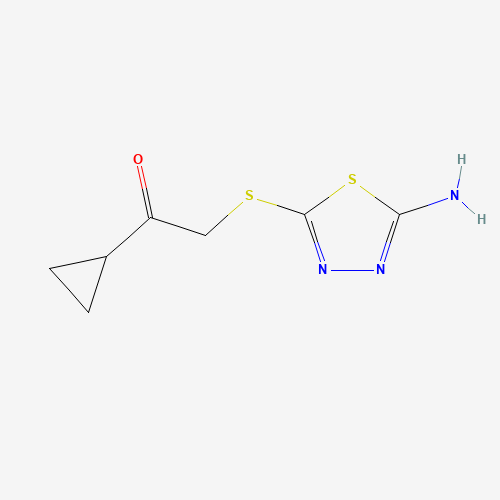 2-(5-Amino-[1,3,4]thiadiazol-2-ylsulfanyl)-1-cyclopropyl-ethanone (CAS: 309283-44-1) - Related Chemical Product