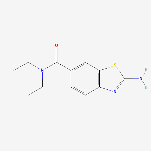 2-Amino-benzothiazole-6-carboxylic acid diethylamide (CAS: 333434-07-4) - Chemical Structure and Molecular Formula 