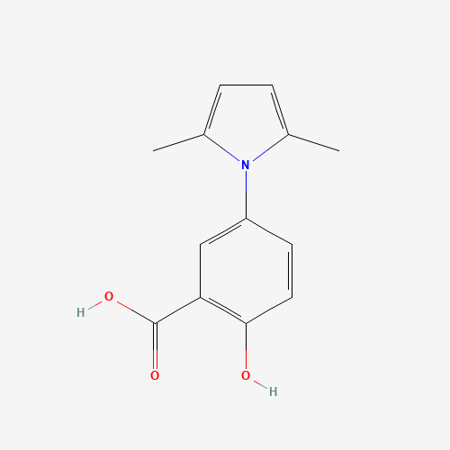 5-(2,5-Dimethyl-pyrrol-1-yl)-2-hydroxy-benzoic acid (CAS: 313701-92-7) - Chemical Structure and Molecular Formula 