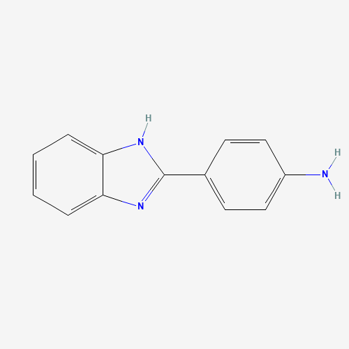 4-(1H-Benzoimidazol-2-yl)-phenylamine (CAS: 2963-77-1) - Chemical Structure and Molecular Formula 