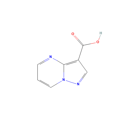 Pyrazolo[1,5-a]pyrimidine-3-carboxylic acid (CAS: 25940-35-6) - Chemical Structure and Molecular Formula 