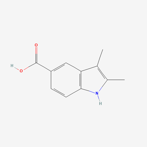 2,3-Dimethyl-1H-indole-5-carboxylic acid (CAS: 14844-73-6) - Chemical Structure and Molecular Formula 