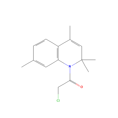 2-Chloro-1-(2,2,4,7-tetramethyl-2H-quinolin-1-yl)-ethanone (CAS: 28745-09-7) - Chemical Structure and Molecular Formula 