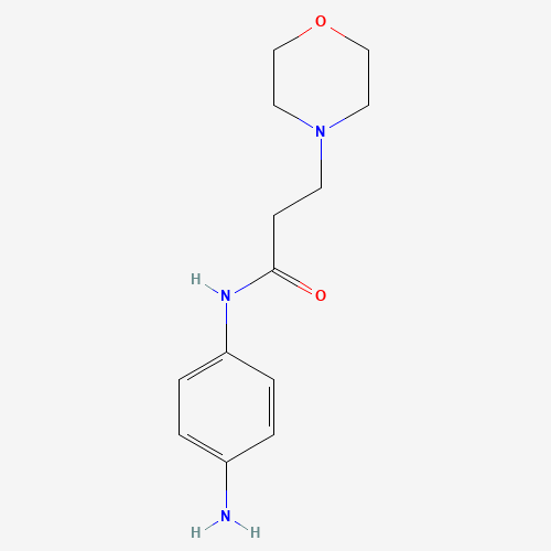 N-(4-Amino-phenyl)-3-morpholin-4-yl-propionamide (CAS: 462068-45-7) - Chemical Structure and Molecular Formula 