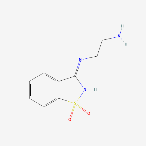 N-*1*-(1,1-Dioxo-1H-1lambda*6*-benzo[d]isothiazol-3-yl)-ethane-1,2-diamine (CAS: 340018-25-9) - Chemical Structure and Molecular Formula 