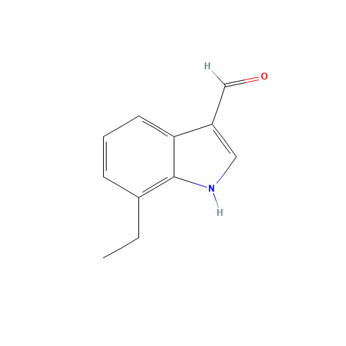 7-Ethyl-1H-indole-3-carbaldehyde (CAS: 154989-45-4) - Chemical Structure and Molecular Formula 