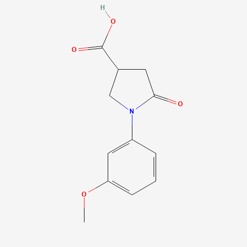 1-(3-Methoxy-phenyl)-5-oxo-pyrrolidine-3-carboxylic acid (CAS: 63674-47-5) - Chemical Structure and Molecular Formula 
