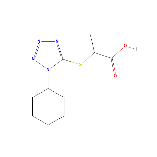 2-(1-Cyclohexyl-1H-tetrazol-5-ylsulfanyl)-propionic acid (CAS: 433253-83-9) - Related Chemical Product