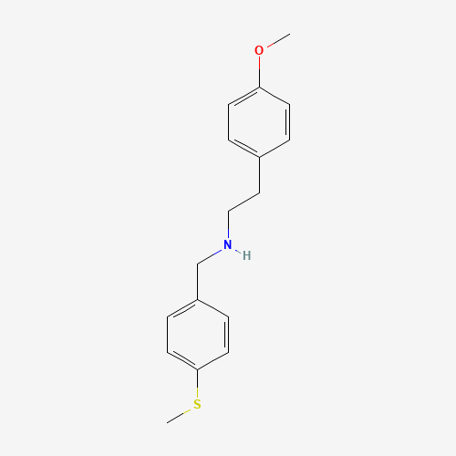 [2-(4-Methoxy-phenyl)-ethyl]-(4-methylsulfanyl-benzyl)-amine (CAS: 331970-71-9) - Chemical Structure and Molecular Formula 