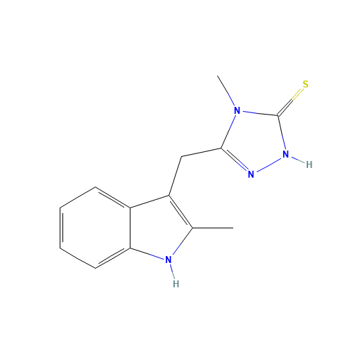 4-Methyl-5-(2-methyl-1H-indol-3-ylmethyl)-2,4-dihydro-[1,2,4]triazole-3-thione (CAS: 436096-84-3) - Related Chemical Product