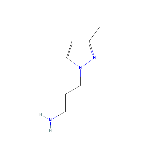 3-(3-Methyl-pyrazol-1-yl)-propylamine (CAS: 62821-91-4) - Chemical Structure and Molecular Formula 
