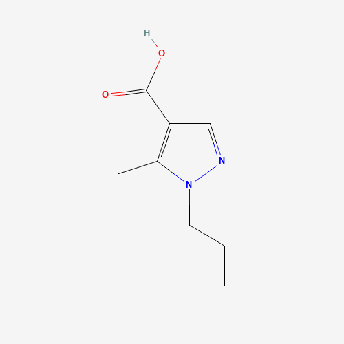 5-Methyl-1-propyl-1H-pyrazole-4-carboxylic acid (CAS: 705270-06-0) - Chemical Structure and Molecular Formula 