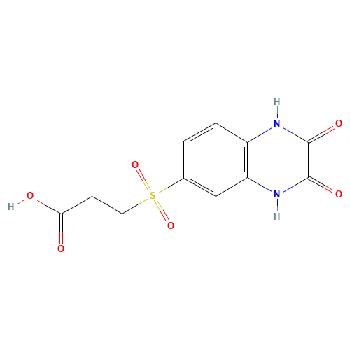 3-(2,3-Dioxo-1,2,3,4-tetrahydro-quinoxaline-6-sulfonyl)-propionic acid (CAS: 436096-98-9) - Chemical Structure and Molecular Formula 