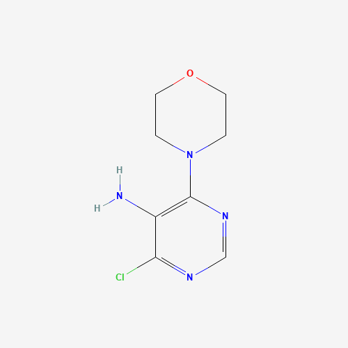 4-Chloro-6-morpholin-4-yl-pyrimidin-5-ylamine (CAS: 84762-69-6) - Chemical Structure and Molecular Formula 
