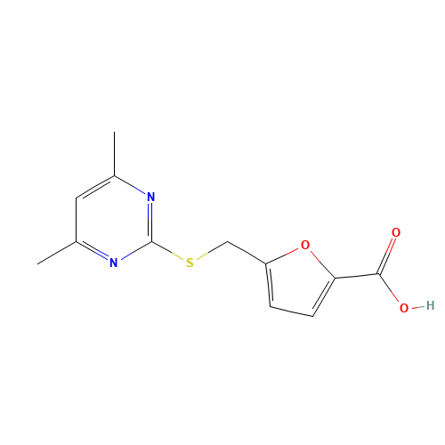5-(4,6-Dimethyl-pyrimidin-2-ylsulfanylmethyl)-furan-2-carboxylic acid (CAS: 438622-94-7) - Related Chemical Product