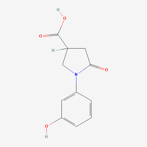1-(3-Hydroxy-phenyl)-5-oxo-pyrrolidine-3-carboxylic acid (CAS: 91891-24-6) - Chemical Structure and Molecular Formula 