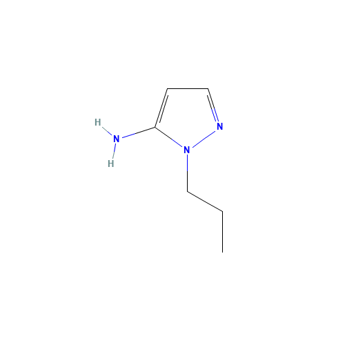 2-Propyl-2H-pyrazol-3-ylamine (CAS: 3524-15-0) - Chemical Structure and Molecular Formula 
