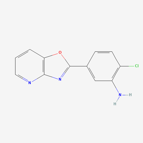 2-Chloro-5-oxazolo[4,5-b]pyridin-2-yl-phenylamine (CAS: 354561-70-9) - Chemical Structure and Molecular Formula 