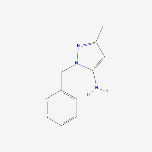 2-Benzyl-5-methyl-2H-pyrazol-3-ylamine (CAS: 1134-82-3) - Chemical Structure and Molecular Formula 