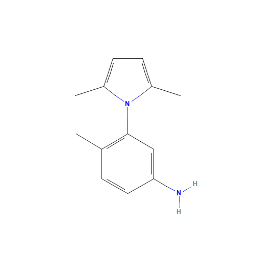 3-(2,5-Dimethyl-pyrrol-1-yl)-4-methyl-phenylamine (CAS: 43070-87-7) - Chemical Structure and Molecular Formula 