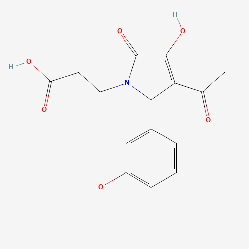 3-[3-Acetyl-4-hydroxy-2-(3-methoxy-phenyl)-5-oxo-2,5-dihydro-pyrrol-1-yl]-propionic acid (CAS: 436088-34-5) - Related Chemical Product