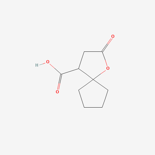 2-Oxo-1-oxa-spiro[4.4]nonane-4-carboxylic acid (CAS: 18363-10-5) - Chemical Structure and Molecular Formula 