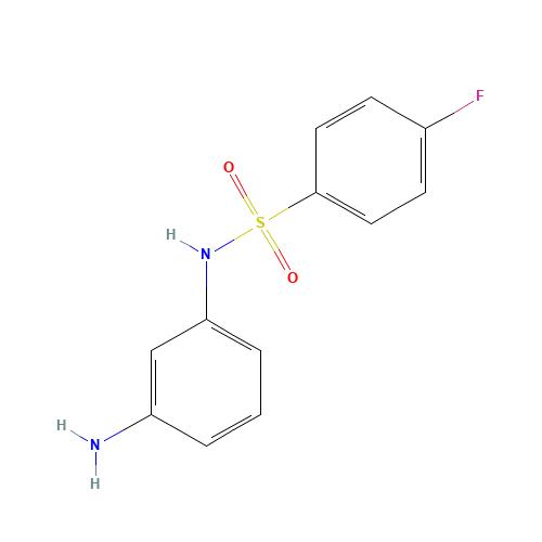 N-(3-Amino-phenyl)-4-fluoro-benzenesulfonamide (CAS: 436089-66-6) - Chemical Structure and Molecular Formula 