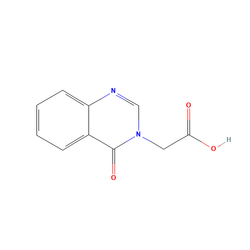 (4-Oxo-4H-quinazolin-3-yl)-acetic acid (CAS: 14663-53-7) - Chemical Structure and Molecular Formula 