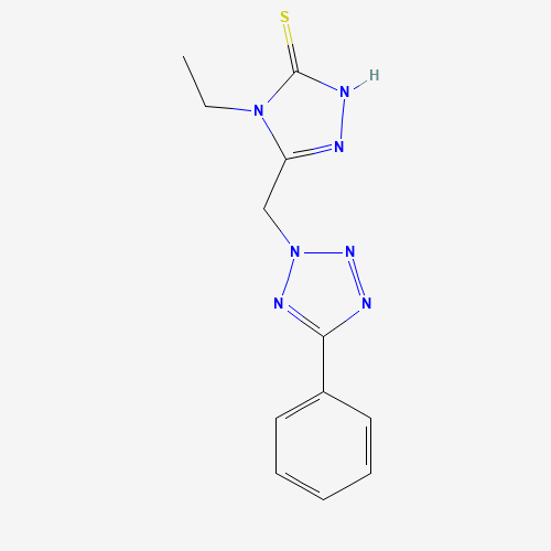 4-Ethyl-5-(5-phenyl-tetrazol-2-ylmethyl)-4H-[1,2,4]triazole-3-thiol (CAS: 436092-66-9) - Related Chemical Product