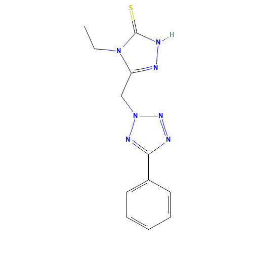 4-Ethyl-5-(5-phenyl-tetrazol-2-ylmethyl)-4H-[1,2,4]triazole-3-thiol (CAS: 436092-66-9) - Related Chemical Product