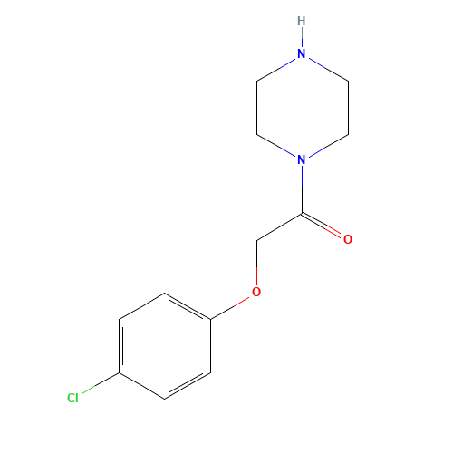 2-(4-Chloro-phenoxy)-1-piperazin-1-yl-ethanone (CAS: 143999-83-1) - Chemical Structure and Molecular Formula 