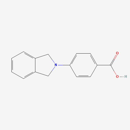 4-(1,3-Dihydro-isoindol-2-yl)-benzoic acid (CAS: 329715-35-7) - Chemical Structure and Molecular Formula 