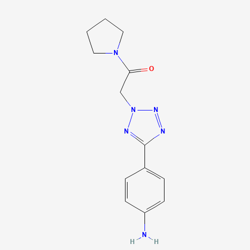 2-[5-(4-Amino-phenyl)-tetrazol-2-yl]-1-pyrrolidin-1-yl-ethanone (CAS: 436092-94-3) - Chemical Structure and Molecular Formula 