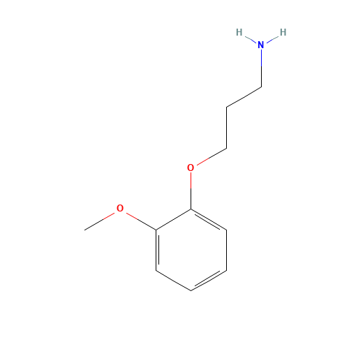 3-(2-Methoxy-phenoxy)-propylamine (CAS: 3245-88-3) - Chemical Structure and Molecular Formula 