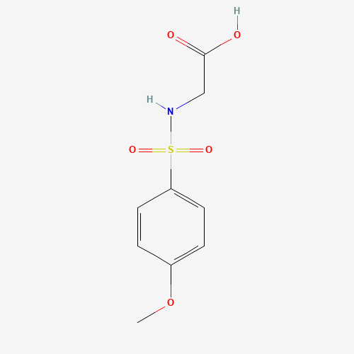 (4-Methoxy-benzenesulfonylamino)-acetic acid (CAS: 13029-74-8) - Chemical Structure and Molecular Formula 