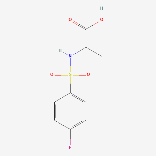 2-{[(4-Fluorophenyl)sulfonyl]amino}propanoic acid (CAS: 780-97-2) - Chemical Structure and Molecular Formula 