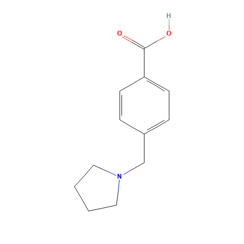 4-Pyrrolidin-1-ylmethyl-benzoic acid (CAS: 159691-25-5) - Chemical Structure and Molecular Formula 