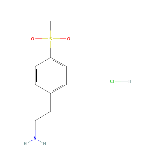 2-(4-Methylsulfonyl-phenyl)-ethylamine hydrochloride (CAS: 849020-96-8) - Chemical Structure and Molecular Formula 