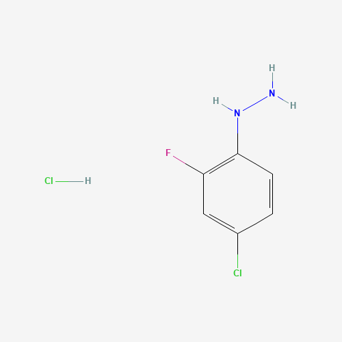 4-Chloro-2-fluorophenylhydrazine hydrochloride (CAS: 64172-78-7) - Chemical Structure and Molecular Formula 