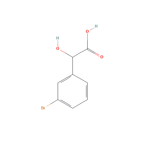 3-Bromomandelic acid (CAS: 49839-81-8) - Chemical Structure and Molecular Formula 