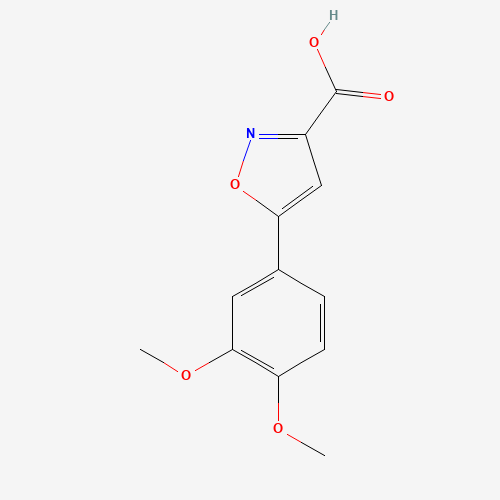 5-(3,4-Dimethoxy-phenyl)-isoxazole-3-carboxylic acid (CAS: 33282-17-6) - Chemical Structure and Molecular Formula 