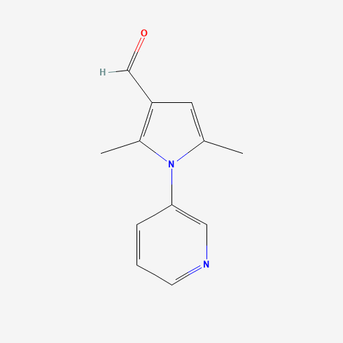 2,5-Dimethyl-1-pyridin-3-yl-1H-pyrrole-3-carbaldehyde (CAS: 35711-47-8) - Chemical Structure and Molecular Formula 