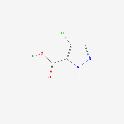 4-Chloro-2-methyl-2H-pyrazole-3-carboxylic acid (CAS: 84547-83-1) - Chemical Structure and Molecular Formula 