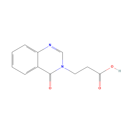 3-(4-Oxo-4H-quinazolin-3-yl)-propionic acid (CAS: 25818-88-6) - Chemical Structure and Molecular Formula 