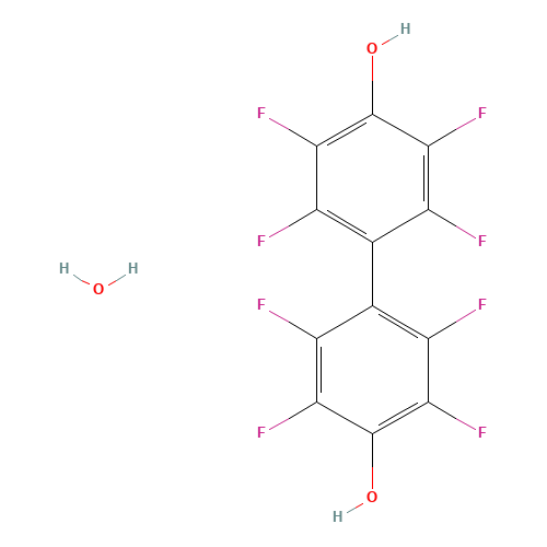 4,4'-Di(hydroxy)octafluorobiphenyl hydrate (CAS: 205926-99-4) - Chemical Structure and Molecular Formula 