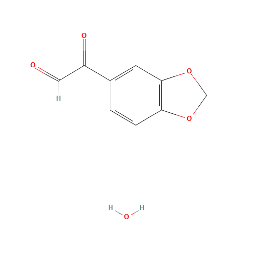 3,4-(Methylenedioxy)phenylglyoxal hydrate (CAS: 65709-23-1) - Chemical Structure and Molecular Formula 