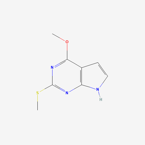 4-Methoxy-2-methylsulfanyl-7H-pyrrolo(2,3-d)pyrimidine (CAS: 29877-76-7) - Chemical Structure and Molecular Formula 
