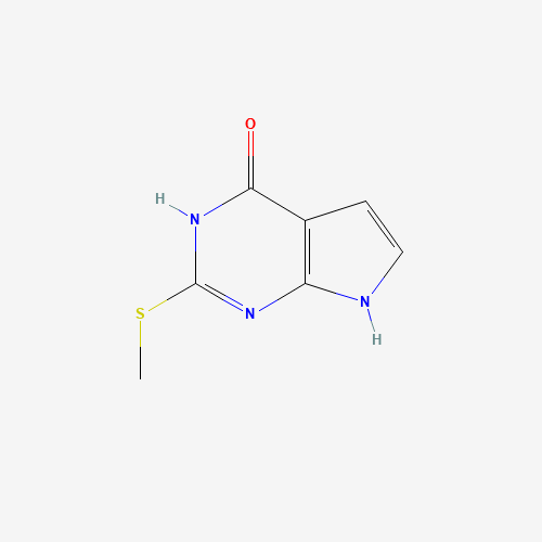 2-Methylsulfanyl-7H-pyrrolo[2,3-d]pyrimidin-4-ol (CAS: 67831-83-8) - Chemical Structure and Molecular Formula 