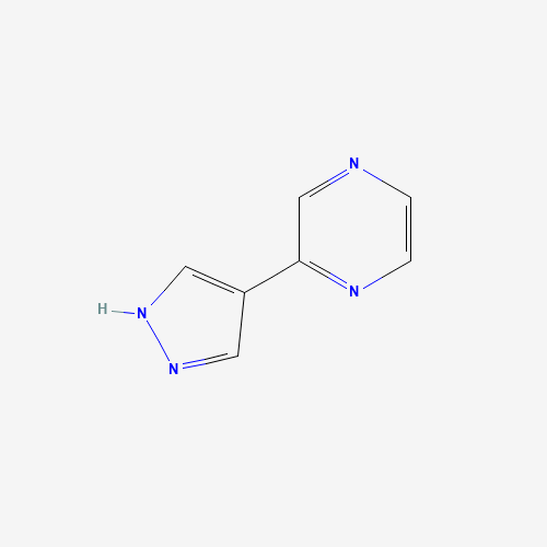 2-(1H-Pyrazol-4-yl)pyrazine (CAS: 849924-97-6) - Chemical Structure and Molecular Formula 