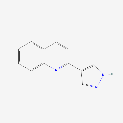2-(1H-Pyrazol-4-yl)quinoline (CAS: 439106-87-3) - Chemical Structure and Molecular Formula 